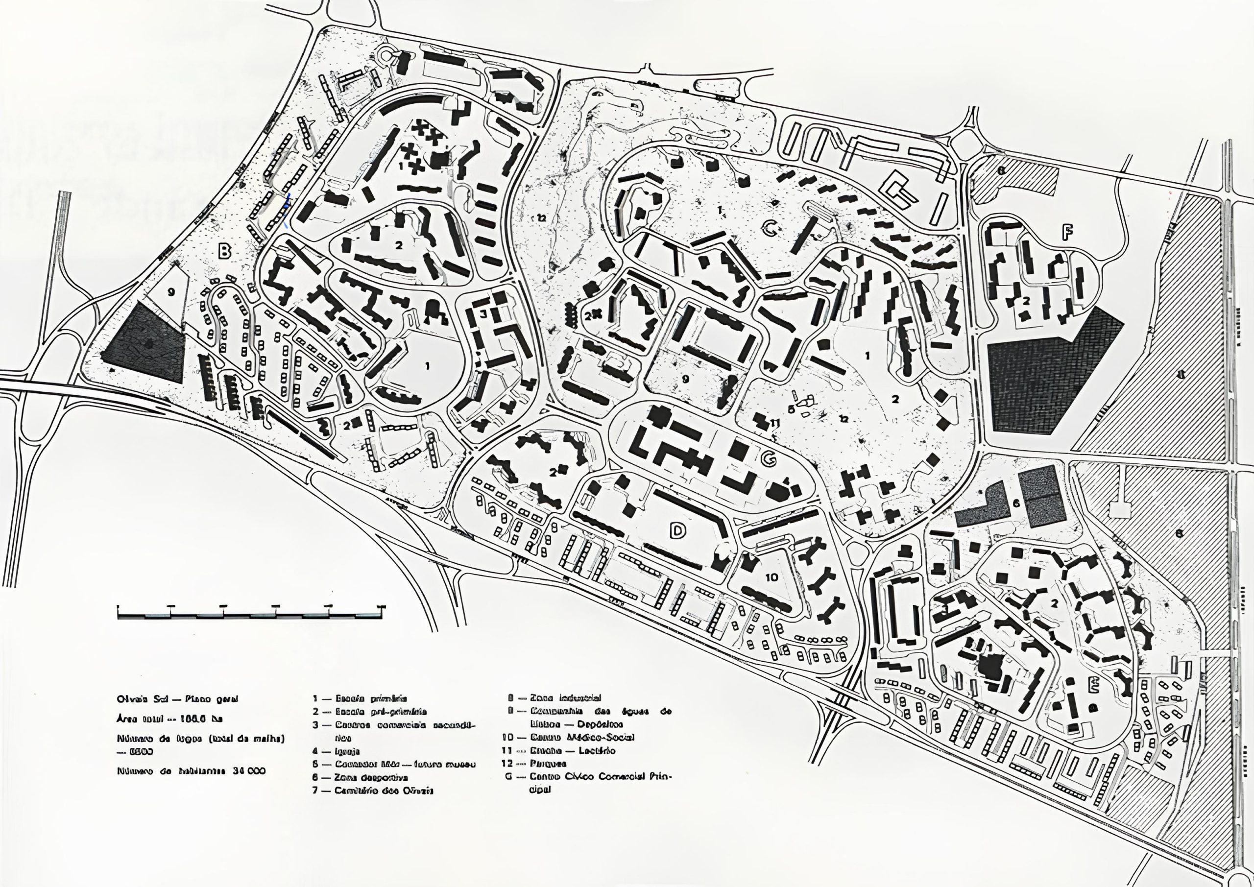 Figura 11Plano de Olivais Sul, Lisboa, 1961; Arq. José Rafael Botelho (1961) httpscommons.wikimedia.orgwikiFilePlano_Oliv